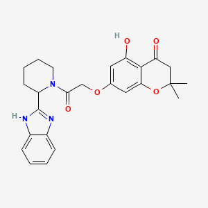 7-{2-[2-(1H-benzimidazol-2-yl)piperidin-1-yl]-2-oxoethoxy}-5-hydroxy-2,2-dimethyl-2,3-dihydro-4H-chromen-4-one