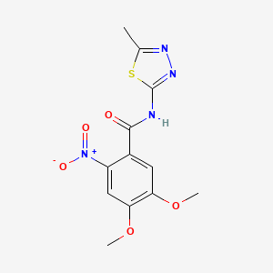 molecular formula C12H12N4O5S B11017638 4,5-dimethoxy-N-(5-methyl-1,3,4-thiadiazol-2-yl)-2-nitrobenzamide 