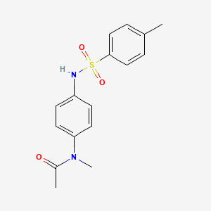 molecular formula C16H18N2O3S B11017641 N-methyl-N-(4-{[(4-methylphenyl)sulfonyl]amino}phenyl)acetamide 