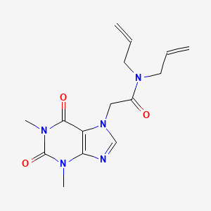 molecular formula C15H19N5O3 B11017656 2-(1,3-Dimethyl-2,6-dioxo-1,2,3,6-tetrahydropurin-7-yl)-N,N-bis(2-propenyl)acetamide 