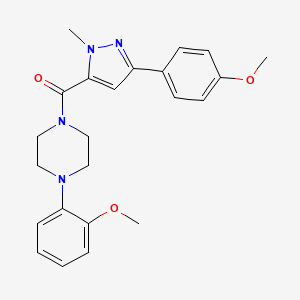 molecular formula C23H26N4O3 B11017666 [3-(4-methoxyphenyl)-1-methyl-1H-pyrazol-5-yl][4-(2-methoxyphenyl)piperazino]methanone 