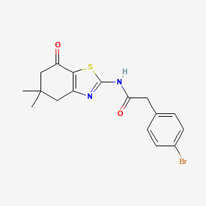 2-(4-bromophenyl)-N-(5,5-dimethyl-7-oxo-4,5,6,7-tetrahydro-1,3-benzothiazol-2-yl)acetamide