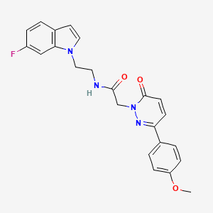 molecular formula C23H21FN4O3 B11017700 N-[2-(6-fluoro-1H-indol-1-yl)ethyl]-2-[3-(4-methoxyphenyl)-6-oxo-1(6H)-pyridazinyl]acetamide 