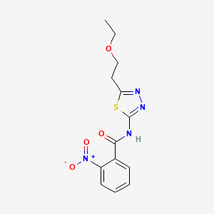 N-[5-(2-ethoxyethyl)-1,3,4-thiadiazol-2-yl]-2-nitrobenzamide