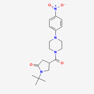 1-Tert-butyl-4-{[4-(4-nitrophenyl)piperazin-1-yl]carbonyl}pyrrolidin-2-one