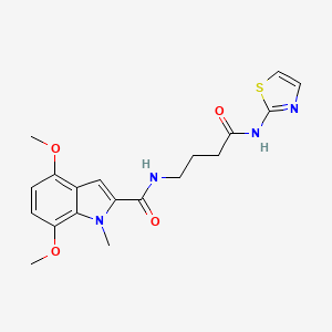 4,7-dimethoxy-1-methyl-N-[4-oxo-4-(1,3-thiazol-2-ylamino)butyl]-1H-indole-2-carboxamide