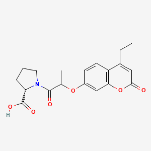 molecular formula C19H21NO6 B11017765 1-{2-[(4-ethyl-2-oxo-2H-chromen-7-yl)oxy]propanoyl}-L-proline 