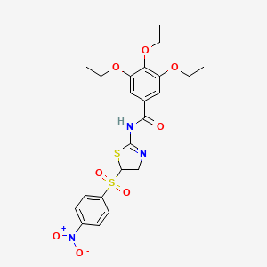 3,4,5-triethoxy-N-{5-[(4-nitrophenyl)sulfonyl]-1,3-thiazol-2-yl}benzamide