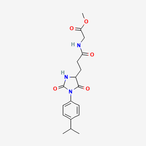 Methyl 2-(3-{2,5-dioxo-1-[4-(propan-2-YL)phenyl]imidazolidin-4-YL}propanamido)acetate