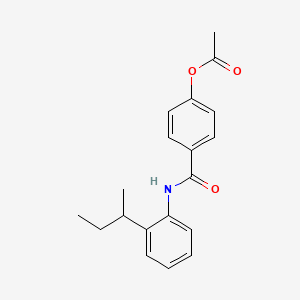 molecular formula C19H21NO3 B11017791 4-{[2-(Butan-2-yl)phenyl]carbamoyl}phenyl acetate 