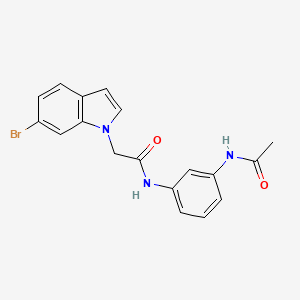 N-[3-(acetylamino)phenyl]-2-(6-bromo-1H-indol-1-yl)acetamide