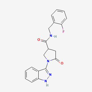 N-(2-fluorobenzyl)-1-(1H-indazol-3-yl)-5-oxopyrrolidine-3-carboxamide