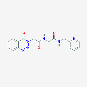 N~2~-[(4-oxo-1,2,3-benzotriazin-3(4H)-yl)acetyl]-N-(pyridin-2-ylmethyl)glycinamide