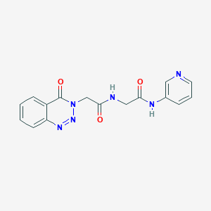 N~2~-[(4-oxo-1,2,3-benzotriazin-3(4H)-yl)acetyl]-N-pyridin-3-ylglycinamide