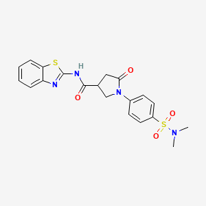 N-[(2E)-1,3-benzothiazol-2(3H)-ylidene]-1-[4-(dimethylsulfamoyl)phenyl]-5-oxopyrrolidine-3-carboxamide