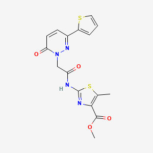 methyl 5-methyl-2-({[6-oxo-3-(thiophen-2-yl)pyridazin-1(6H)-yl]acetyl}amino)-1,3-thiazole-4-carboxylate