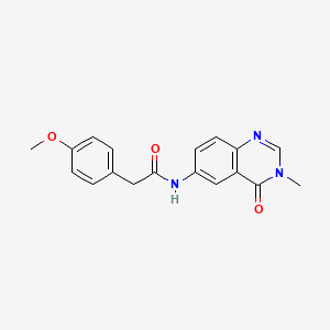 2-(4-methoxyphenyl)-N-(3-methyl-4-oxo-3,4-dihydroquinazolin-6-yl)acetamide