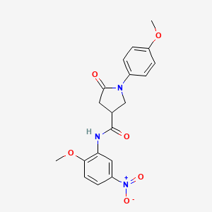 N-(2-methoxy-5-nitrophenyl)-1-(4-methoxyphenyl)-5-oxopyrrolidine-3-carboxamide