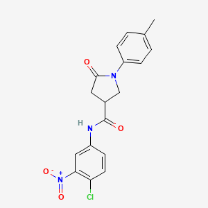 N-(4-chloro-3-nitrophenyl)-1-(4-methylphenyl)-5-oxopyrrolidine-3-carboxamide