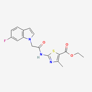 ethyl 2-{[(6-fluoro-1H-indol-1-yl)acetyl]amino}-4-methyl-1,3-thiazole-5-carboxylate