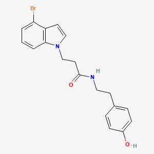 3-(4-bromo-1H-indol-1-yl)-N-[2-(4-hydroxyphenyl)ethyl]propanamide