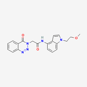 molecular formula C20H19N5O3 B11017903 N-[1-(2-methoxyethyl)-1H-indol-4-yl]-2-(4-oxo-1,2,3-benzotriazin-3(4H)-yl)acetamide 