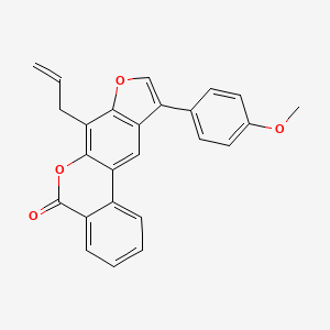 molecular formula C25H18O4 B11017908 7-Allyl-10-(4-methoxyphenyl)-5H-benzo[C]furo[3,2-G]chromen-5-one 