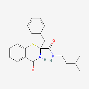 2-benzyl-N-(3-methylbutyl)-4-oxo-3,4-dihydro-2H-1,3-benzothiazine-2-carboxamide