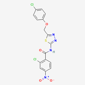 2-chloro-N-{5-[(4-chlorophenoxy)methyl]-1,3,4-thiadiazol-2-yl}-4-nitrobenzamide