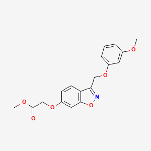 Methyl ({3-[(3-methoxyphenoxy)methyl]-1,2-benzoxazol-6-yl}oxy)acetate