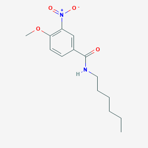 molecular formula C14H20N2O4 B11017950 N-hexyl-4-methoxy-3-nitrobenzamide 