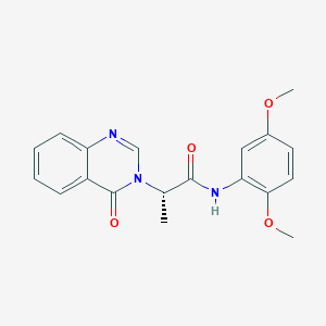 (2S)-N-(2,5-dimethoxyphenyl)-2-(4-oxoquinazolin-3(4H)-yl)propanamide