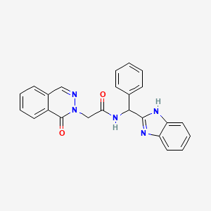 molecular formula C24H19N5O2 B11017964 N-[1H-benzimidazol-2-yl(phenyl)methyl]-2-(1-oxophthalazin-2(1H)-yl)acetamide 