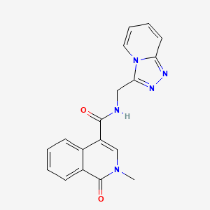 2-methyl-1-oxo-N-([1,2,4]triazolo[4,3-a]pyridin-3-ylmethyl)-1,2-dihydroisoquinoline-4-carboxamide