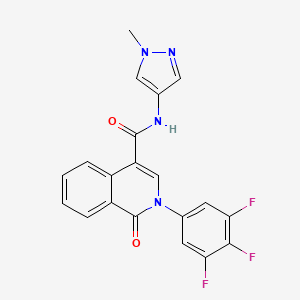 N-(1-methyl-1H-pyrazol-4-yl)-1-oxo-2-(3,4,5-trifluorophenyl)-1,2-dihydroisoquinoline-4-carboxamide