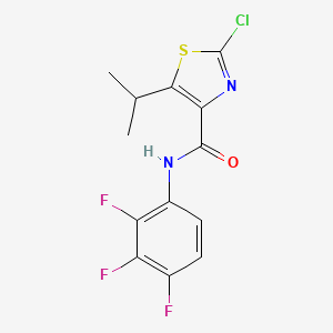 2-chloro-5-(propan-2-yl)-N-(2,3,4-trifluorophenyl)-1,3-thiazole-4-carboxamide