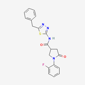 N-(5-benzyl-1,3,4-thiadiazol-2-yl)-1-(2-fluorophenyl)-5-oxopyrrolidine-3-carboxamide