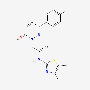 molecular formula C17H15FN4O2S B11018073 N-[(2Z)-4,5-dimethyl-1,3-thiazol-2(3H)-ylidene]-2-[3-(4-fluorophenyl)-6-oxopyridazin-1(6H)-yl]acetamide 