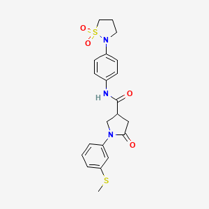 N-[4-(1,1-dioxido-1,2-thiazolidin-2-yl)phenyl]-1-[3-(methylsulfanyl)phenyl]-5-oxopyrrolidine-3-carboxamide