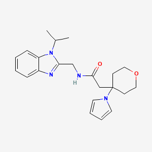 N-{[1-(propan-2-yl)-1H-benzimidazol-2-yl]methyl}-2-[4-(1H-pyrrol-1-yl)tetrahydro-2H-pyran-4-yl]acetamide