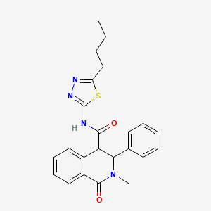 N-(5-butyl-1,3,4-thiadiazol-2-yl)-2-methyl-1-oxo-3-phenyl-1,2,3,4-tetrahydroisoquinoline-4-carboxamide