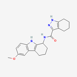 N-(6-methoxy-2,3,4,9-tetrahydro-1H-carbazol-1-yl)-4,5,6,7-tetrahydro-2H-indazole-3-carboxamide