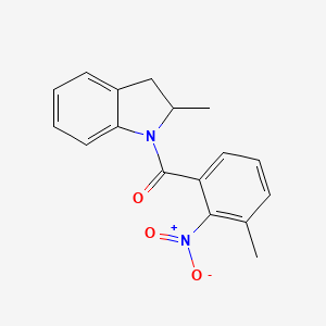 (2-methyl-2,3-dihydro-1H-indol-1-yl)(3-methyl-2-nitrophenyl)methanone