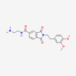 molecular formula C23H27N3O5 B11018122 2-[2-(3,4-dimethoxyphenyl)ethyl]-N-[2-(dimethylamino)ethyl]-1,3-dioxo-2,3-dihydro-1H-isoindole-5-carboxamide 