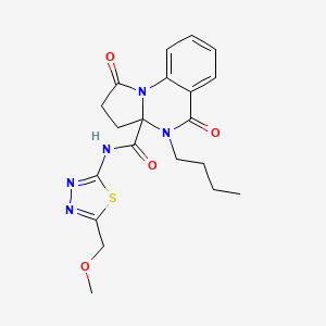 4-butyl-N-[(2Z)-5-(methoxymethyl)-1,3,4-thiadiazol-2(3H)-ylidene]-1,5-dioxo-2,3,4,5-tetrahydropyrrolo[1,2-a]quinazoline-3a(1H)-carboxamide