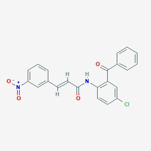 molecular formula C22H15ClN2O4 B11018128 (2E)-N-[4-chloro-2-(phenylcarbonyl)phenyl]-3-(3-nitrophenyl)prop-2-enamide 