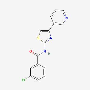 molecular formula C15H10ClN3OS B11018141 3-chloro-N-[4-(pyridin-3-yl)-1,3-thiazol-2-yl]benzamide 