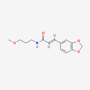 molecular formula C14H17NO4 B11018154 (E)-3-(benzo[d][1,3]dioxol-5-yl)-N-(3-methoxypropyl)acrylamide 