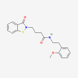 N-[2-(2-methoxyphenyl)ethyl]-4-(3-oxo-1,2-benzothiazol-2(3H)-yl)butanamide