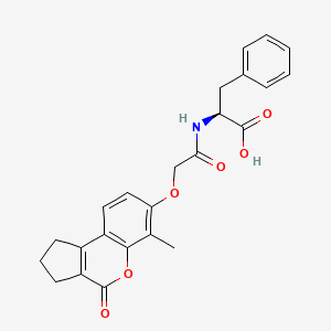 molecular formula C24H23NO6 B11018179 N-{[(6-methyl-4-oxo-1,2,3,4-tetrahydrocyclopenta[c]chromen-7-yl)oxy]acetyl}-L-phenylalanine 